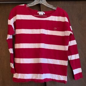 Lacoste size small striped Tshirt, long sleeves